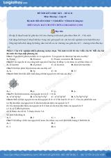 Đề thi giữa kì 1 Hóa 10 Chân trời sáng tạo - Đề số 11
